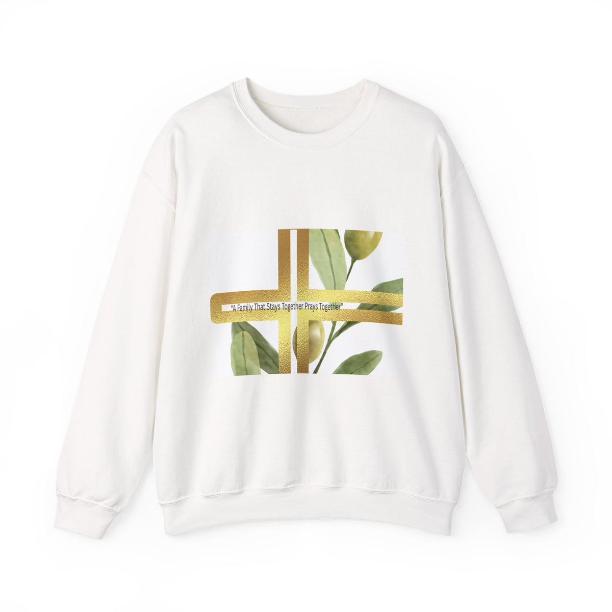 Faith Over Fear Botanical Cross Sweatshirt