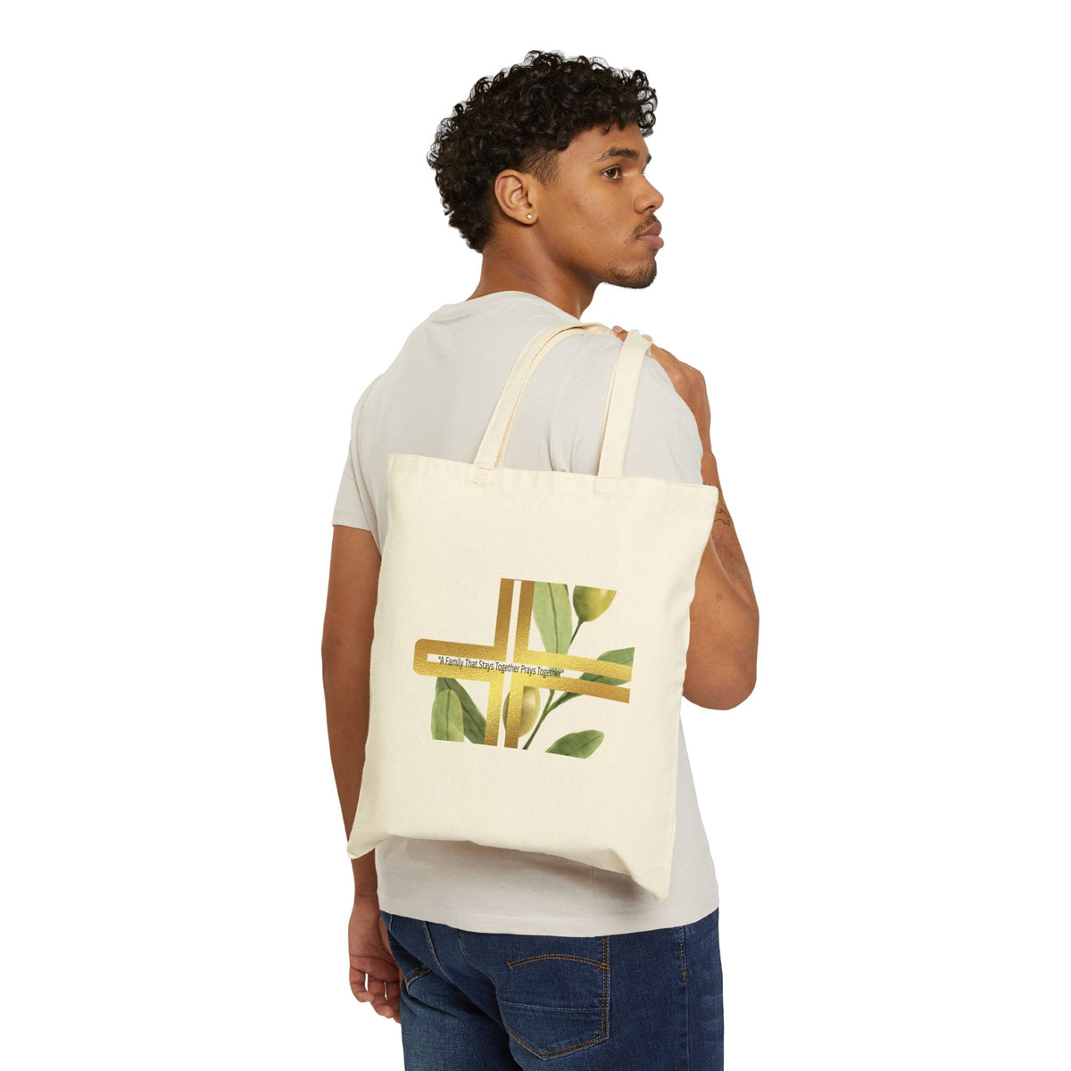 Botanical Floral Canvas Tote Bag