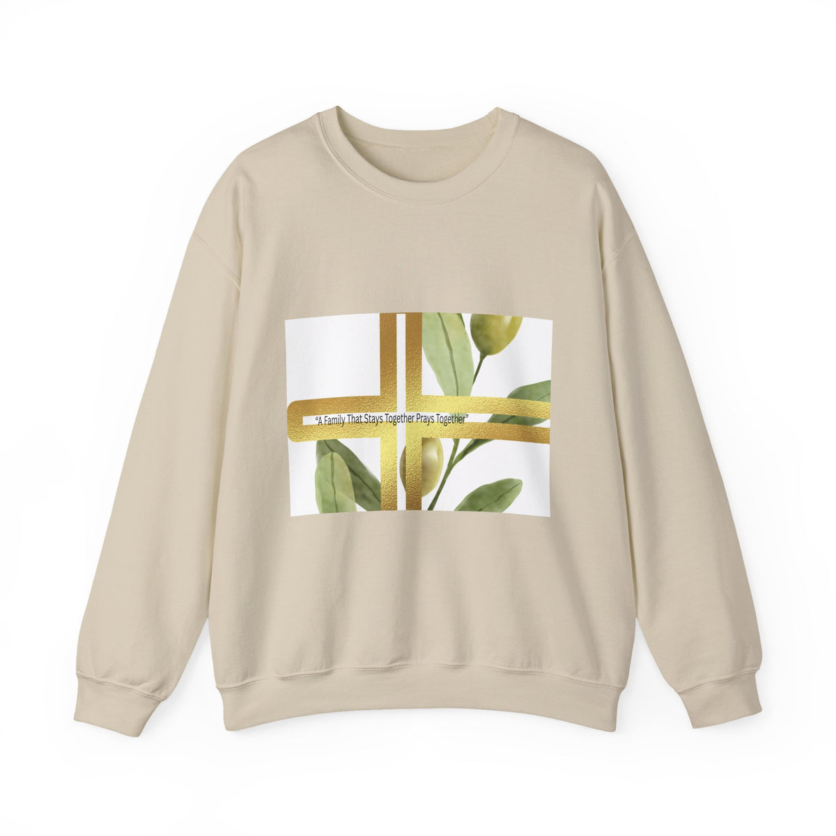Faith Over Fear Botanical Cross Sweatshirt