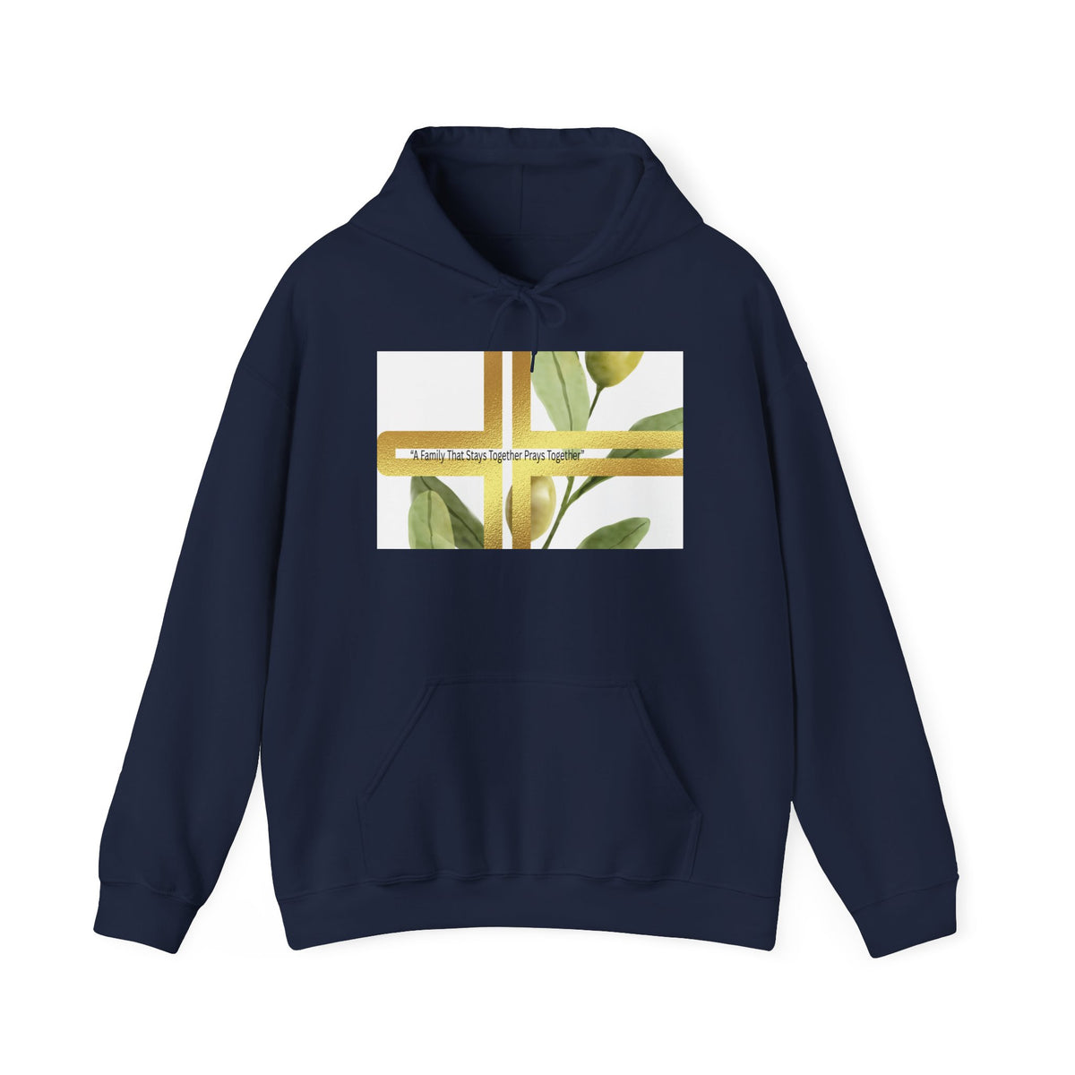 Nature-Inspired Botanical Christian Cross Hoodie