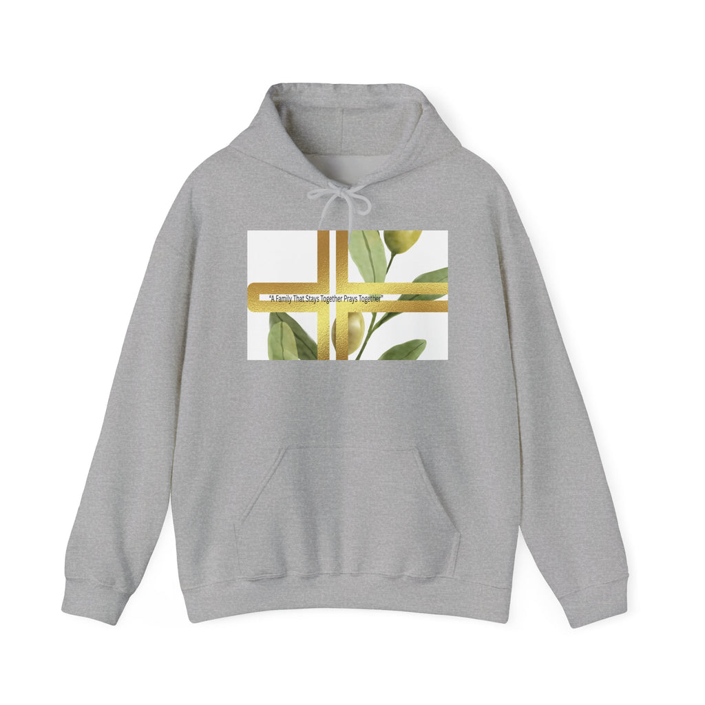 Nature-Inspired Botanical Christian Cross Hoodie