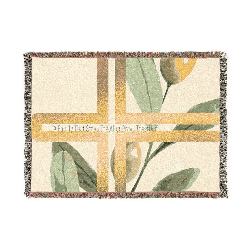 Botanical Floral Woven Blanket