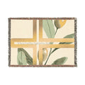 Botanical Floral Woven Blanket