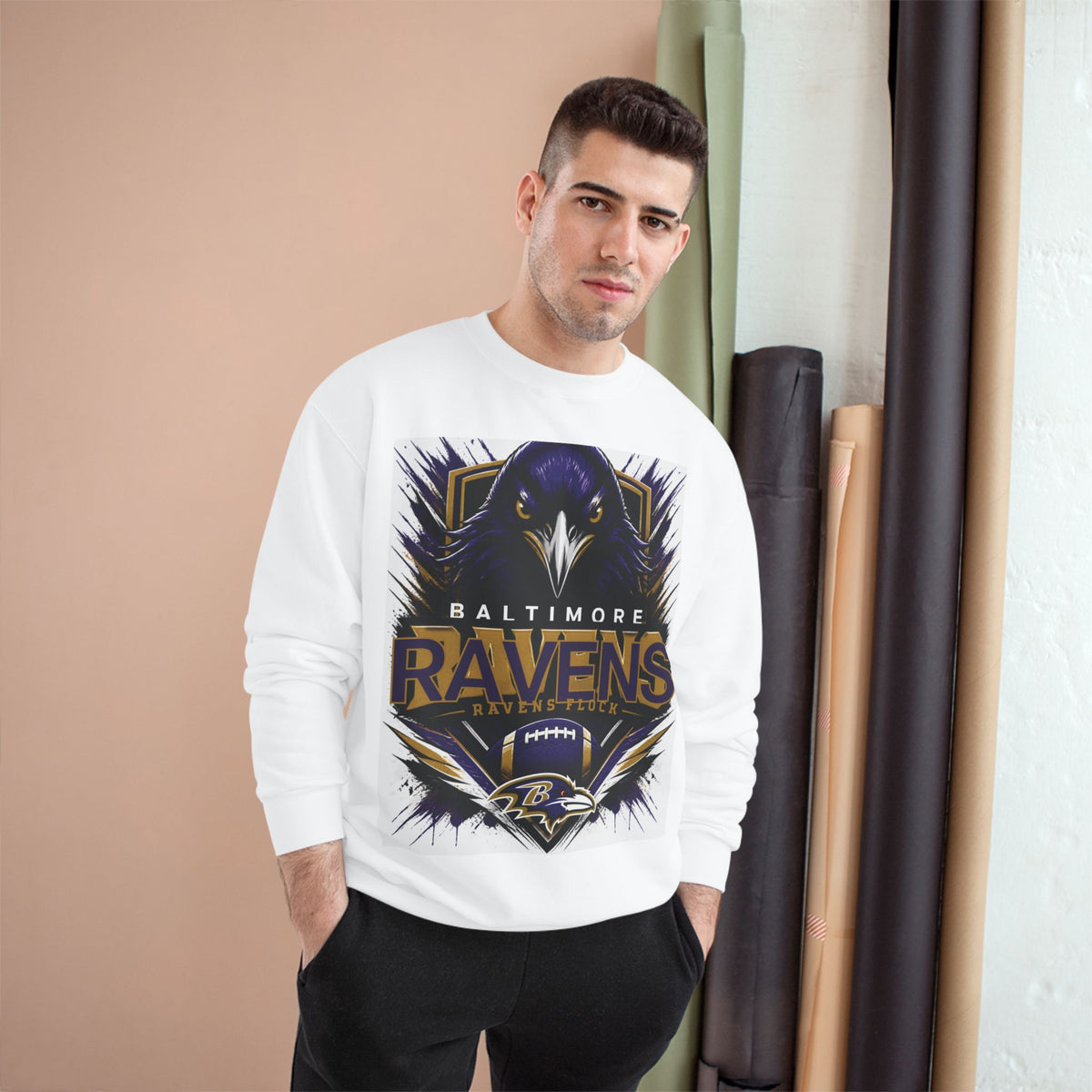 Copy of Baltimore Ravens Football Eagle Graphic Champion Sweatshirt