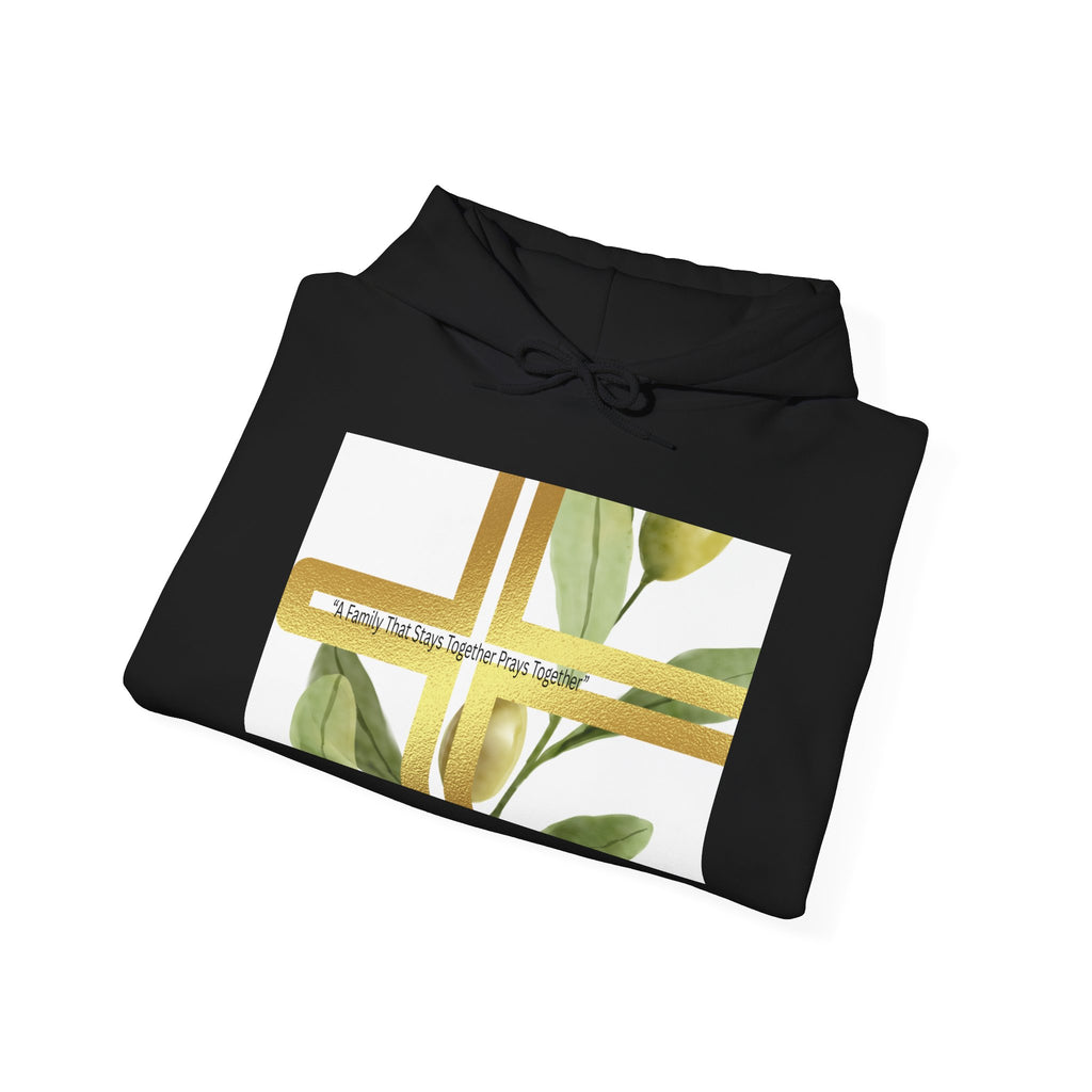 Nature-Inspired Botanical Christian Cross Hoodie