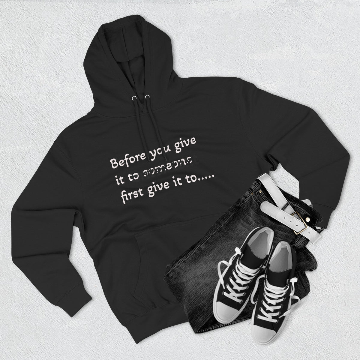 Give It to God Christian Cross Fleece Hoodie