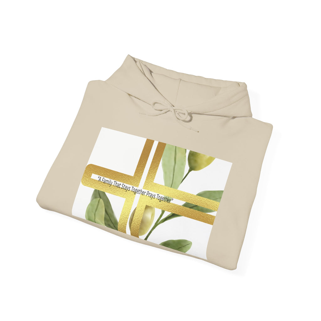 Nature-Inspired Botanical Christian Cross Hoodie