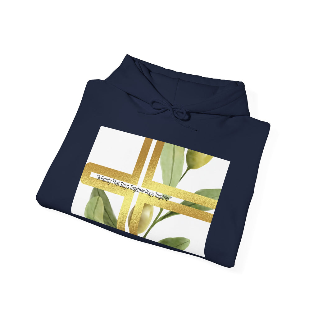 Nature-Inspired Botanical Christian Cross Hoodie