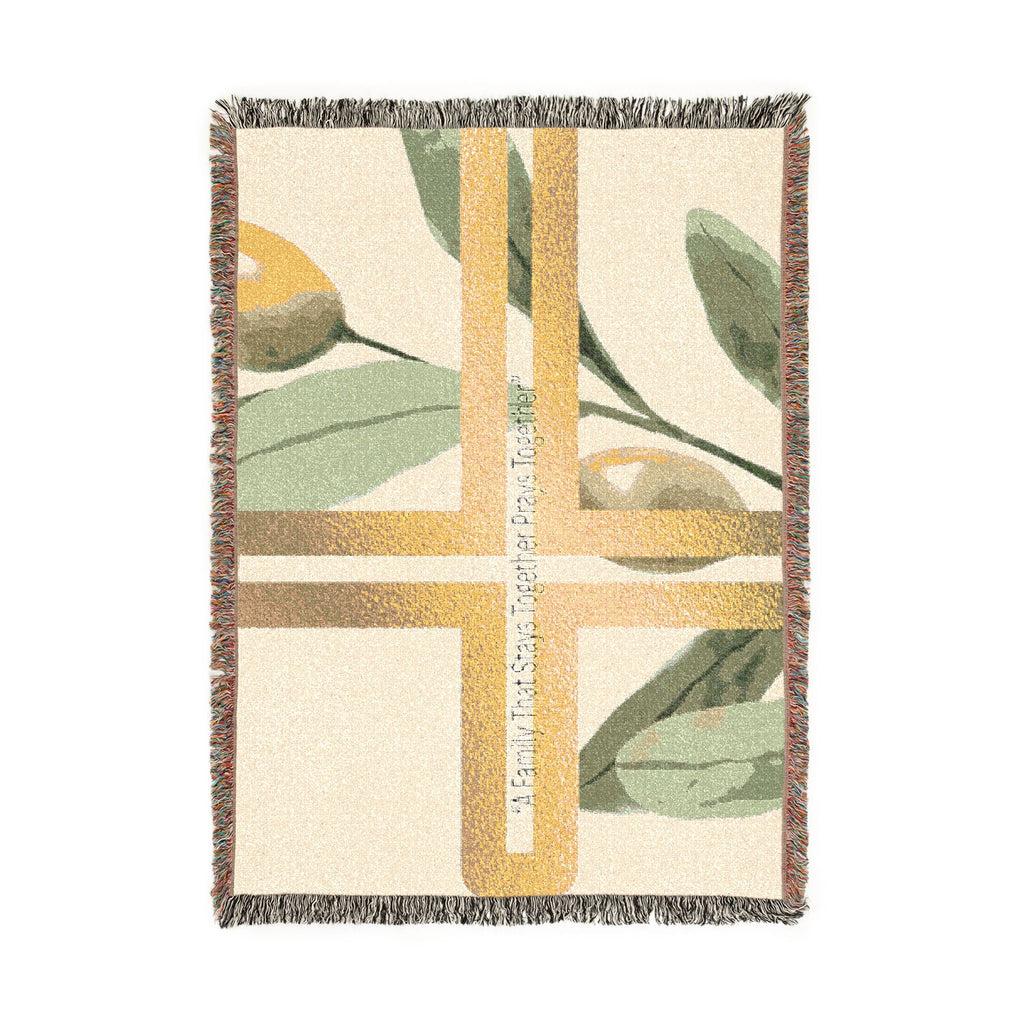 Botanical Floral Woven Blanket