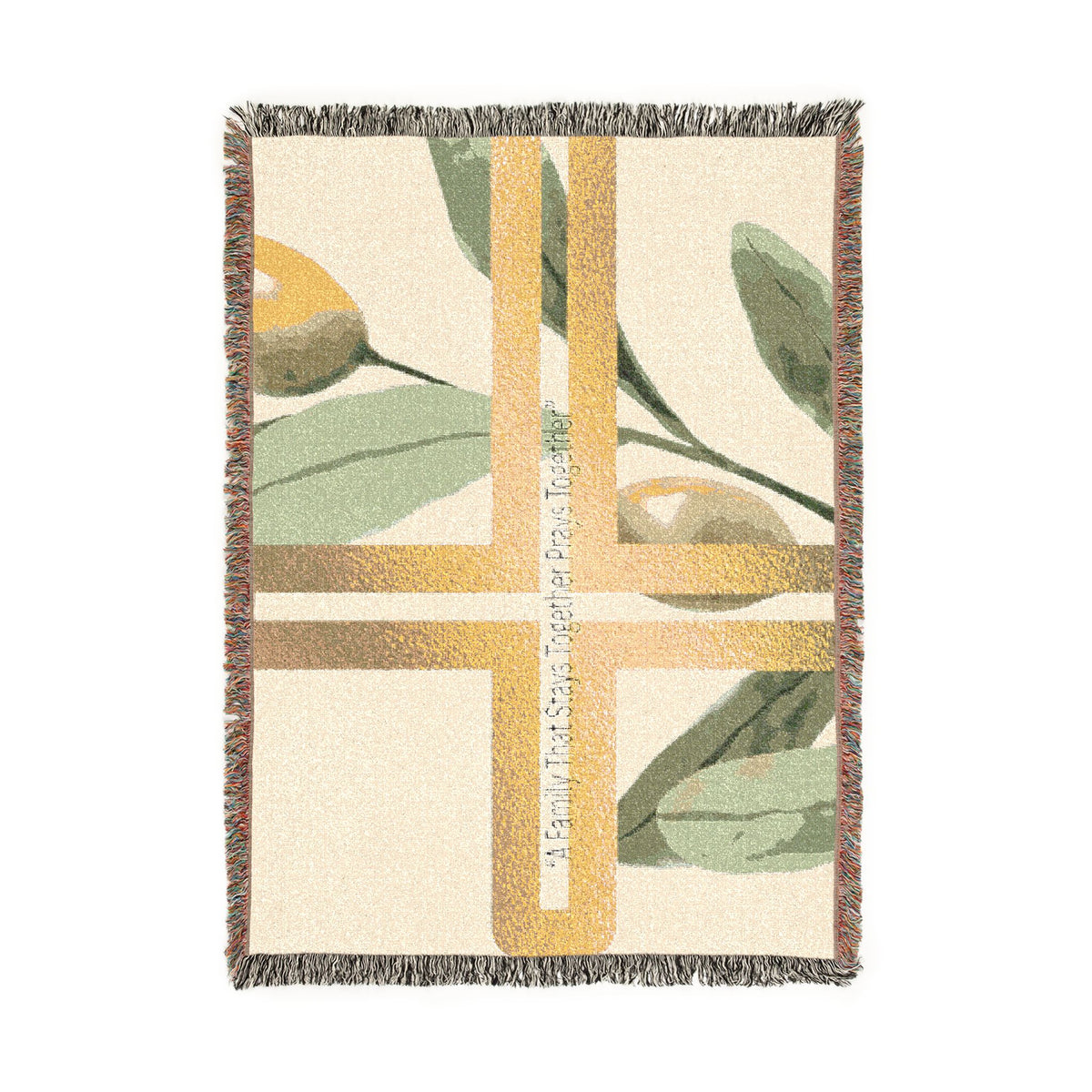 Botanical Floral Woven Blanket