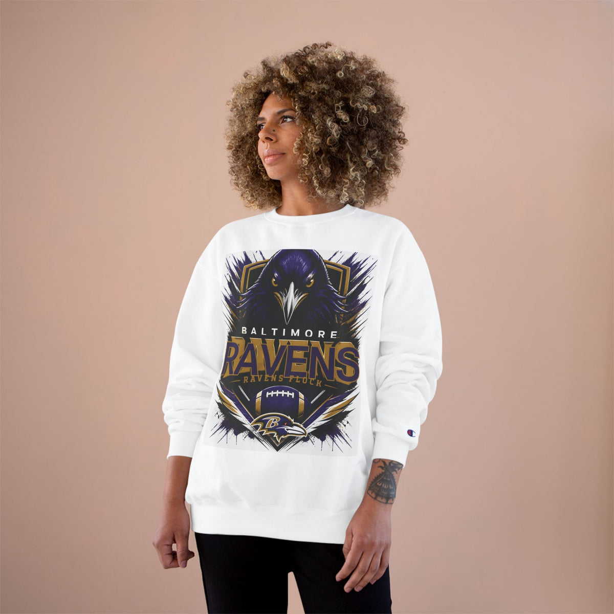 Copy of Baltimore Ravens Football Eagle Graphic Champion Sweatshirt